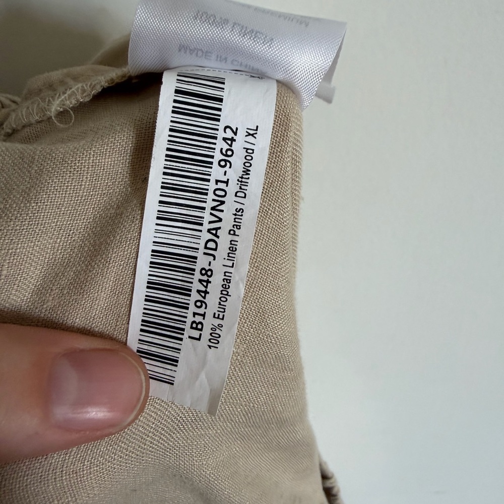 Quince Driftwood Ivory 100% European Linen Pants size XL EUC - Picture 5 of 5